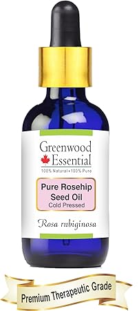 Greenwood Essential Pure Rosehip Seed Oil, Rosa Rubiginosa, 15 ml