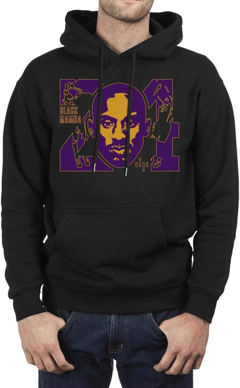 Mens Fleece MVP-24-Basketball-Player- Long Sleeve Hoodie Kangaroo Pocket