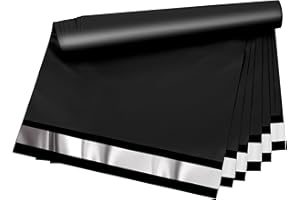 Vapulcio Poly Mailers - 10x13 inch 100 Pcs Black Shipping Bags with 2.4mil Thickness, Waterproof and Tear Resistant Mailing E