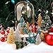 OurWarm 24pcs Miniature Bottle Brush Trees, Artificial Mini Christmas Trees Sisal Trees with Wood Base for Christmas Tabletop Decorations