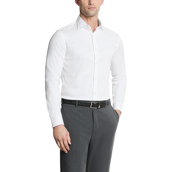 Amazon.com: Michael Kors Men's Dress Shirt Comfort Stretch Slim Fit Ecru :  Clothing, Shoes & Jewelry