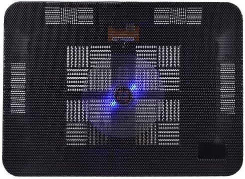 Nemisys USB Ultra Slim &amp; Quiet Cooler Pad With 125mm Blue LED Fan For Notebook / Laptop PC Computer (Black) - Supports up to 17-Inch Notebook / Laptop - Retail Packaged