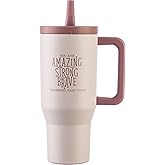 DIVERSEBEE 30 oz Insulated Stainless Steel Tumbler with Lid, Inspirational Birthday Thank You Gifts for Women, Mom, Wife, Girlfriend, Teacher, Her, Nurses, Best Friend, Travel Mug (Blush)