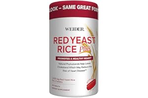 Weider Red Yeast Rice Plus 2-Pack with Phytosterols 1200 mg per 2 Tablets (240 Tablets X 2)
