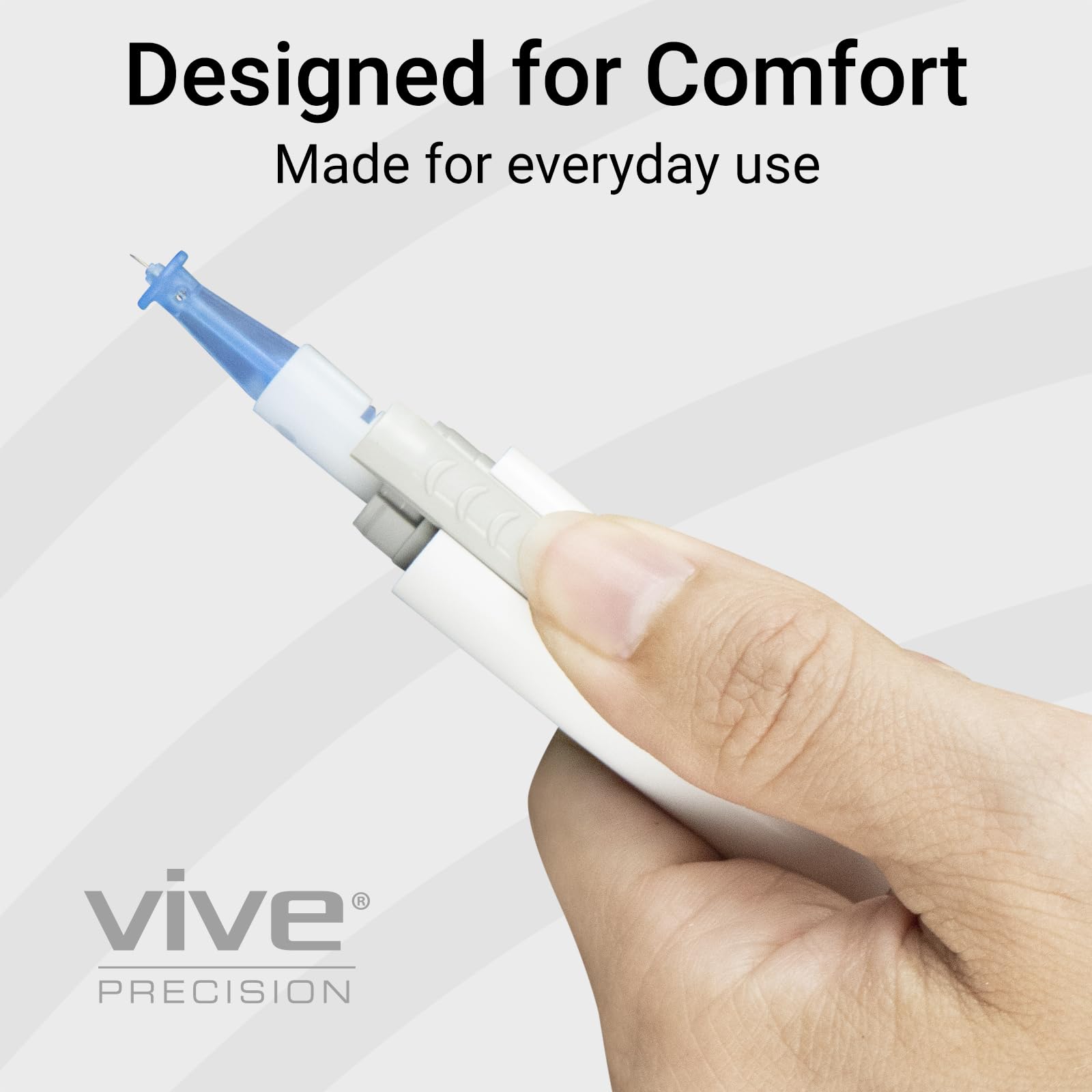 Vive Precision Easy-Twist Lancets for Diabetes Blood Sugar Extraction Testing, 30 Gauge Single Use Disposable Finger Pricker Needle Pen for Glucose Monitoring Devices (300 Easy-Twist Lancets)