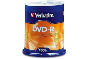 Verbatim 49088 Life Series 97177 16x DVD-R Silver 100/Pack