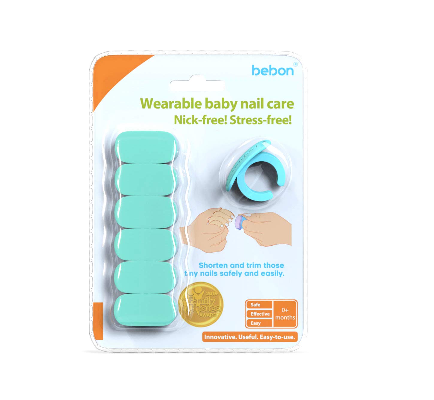 New Stress-Free Baby Nail Care Set for Newborns I No Risk of Injury to Your Child When Shortening, Trimming and Filing Their Fingernails (0-6 Months)