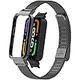 T-BLUER Compatible for Xiaomi Redmi Smart Band Pro Strap,Redmi Smart Band Pro Stainless Steel Metal Replacement Bands Straps Watchband Accessories for Xiaomi Redmi Smart Band Pro Bracelet