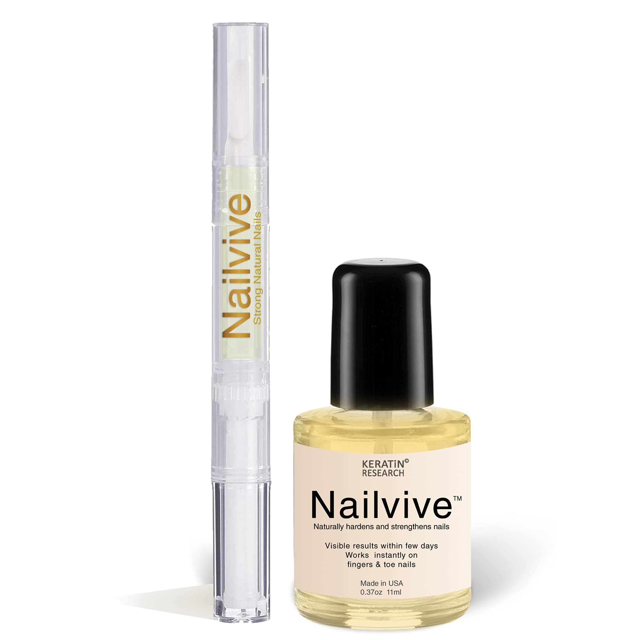 NAILVIVE Nail Serum Powerful Magic-like Silk Proteins Proven Natural Formula Strengthening Hardening nails Instantly Prevents Splits Chips Peels Cracks on Your Nails