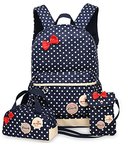 Elementary girls backpack, gazigo cute polka dots kids backpacks …