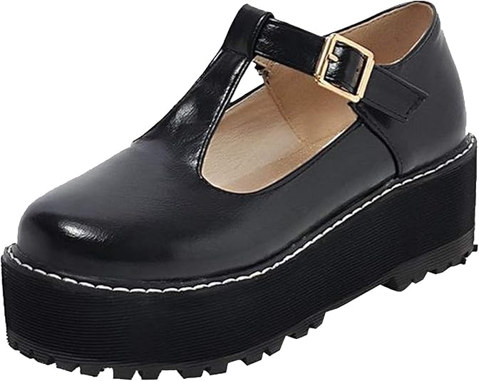 Amazon Com Zowmuw Women S T Strap Lolita Platform Mary Jane Pumps Pumps