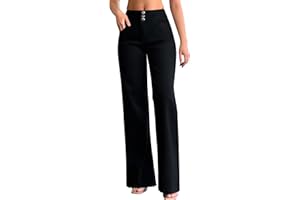 roswear Women's Wide Leg Jeans Casual High Waisted Stretch Baggy Loose Denim Pants