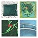 Foldable Fishing Net Hand Net - Crab Net Fish Net with Fishing Rope for Fishes, Shrimps, Crabs (Green, Top Dia:39.37