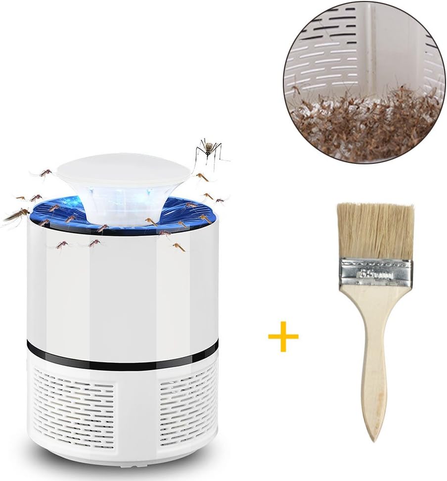 Apark Bug Zapper, Electronic Mosquito Repellent Insect Killer LED Indoor Mosquitoes Fly Trap Pest Catcher for Home Kitchen Outdoor Garden Patio Yard - White