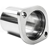3" Exhaust Flange Adapter, Universal T304 Stainless Steel Header Collector Flange,OD 3 Inch,2-Bolt Exhaust Flange Pipe, Two Hole,for Car Truck Exhaust System Replacement