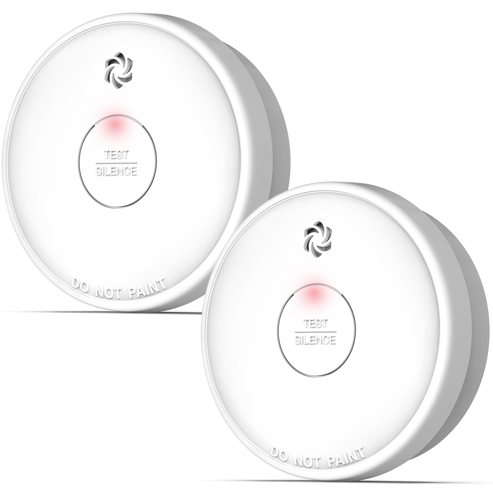 Photo 1 of Fire Alarms Smoke Detectors, Smoke Alarm Battery Operated,Fire Alarm with Test Button & Low Battery Signal, Photoelectric Technology Fire Detectors for Bedroom and Home (2 Pack)
