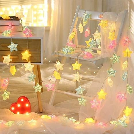 Amazon Com Led Star Light String Warm White Fairy Lights