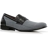 Ferro Aldo Men's Classic Penny Loafers & Slip-On Dress Shoes | Woven, Floral, and Plaid Styles |
