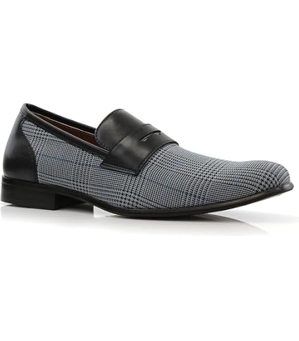 Men\'s Gray Slip-On Loafers with Red Plaid Lining s-l400.jpg main image 2
