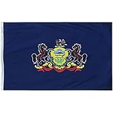 Annin Flagmakers Pennsylvania State Flag USA-Made to Official State Design Specifications, 4 x 6 Feet (Model 144670)