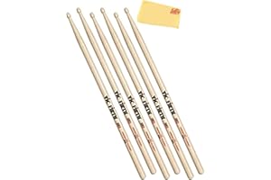 Vic Firth American Classic Drumsticks Extreme 5A - 3-Pack Bundle with Austin Bazaar Polishing Cloth