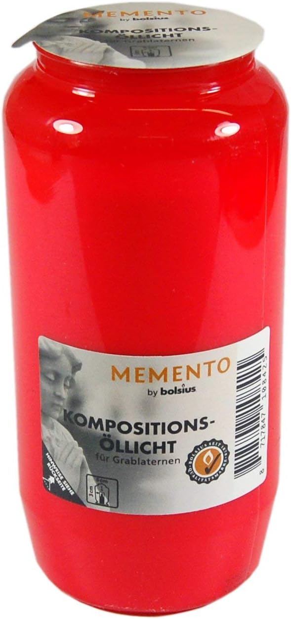 Bolsius Kompositionsöllicht Nr. 7 rot, 24er Pack