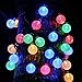 SUPSOO Solar String Light 20ft 30 LED Crystal Ball Waterproof String Lights Solar Powered Lighting for 8 Modes Lighting for Patio,Lawn,Garden,Wedding,Party,Christmas Decorations(Multi-Color)