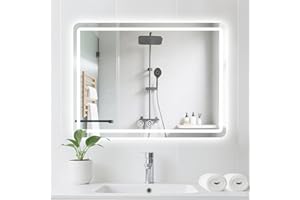 VEIOBFSA 24" x 32" LED Bathroom Mirror with Lights, Anti-Fog, Dimmable, Backlit + Front Lit, Lighted Bathroom Vanity Mirror f