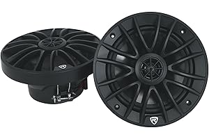 Rockville Pair RM-PREMIUM-65 Black 6.5" Marine Boat Speakers, 600W Peak/150W RMS, 4-Ohm, Crisp Audio, Waterproof Design, High-Power Handling for Boats and Outdoor Vehicles