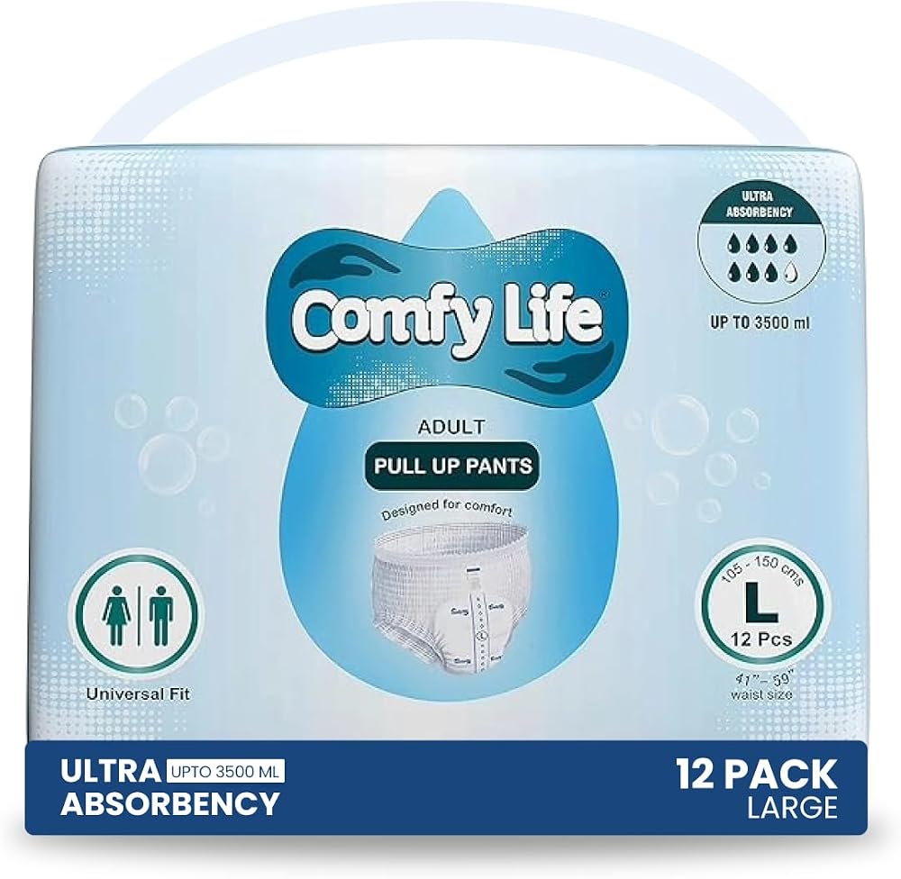 Comfy Life Premium Adult Incontinence Pull Up Pants Large 12 Pack