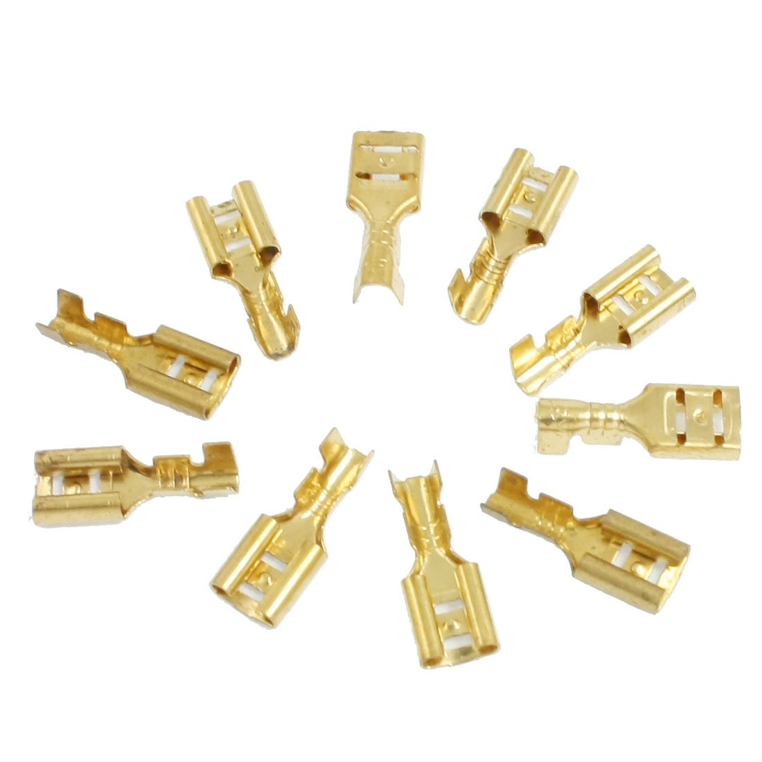 sourcing map Boat Speaker 6.5mm Female Spade Terminal Wire Connector 10 Pcs