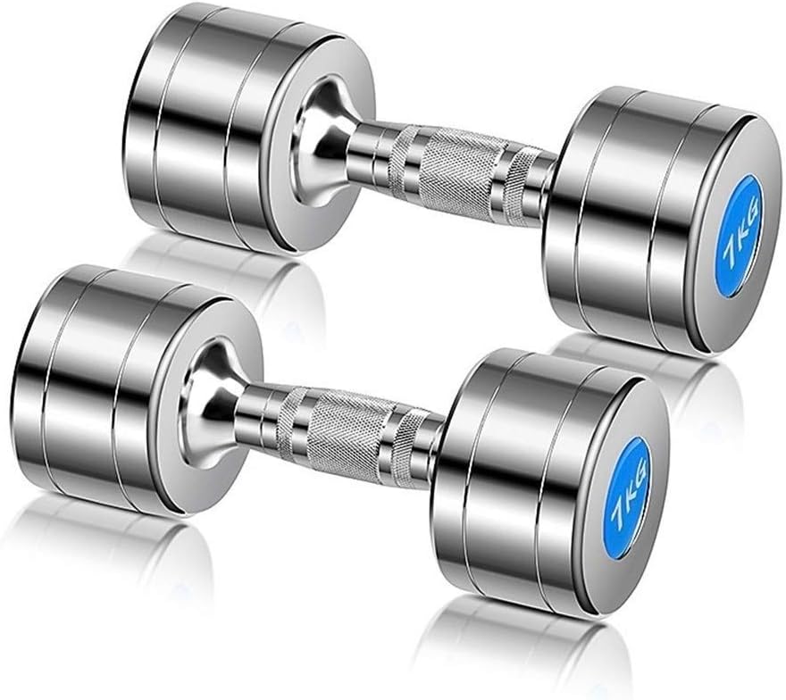 AILI Dumbbell Dumbbells 2pcs Pure Steel Dumbbell Men's Fitness Equipment Household Electroplating 1/4/6/10kg Pure Steel Ladies Dumbbell Does Not Rust Dumbbell Dumbbells Exercise & Fitness