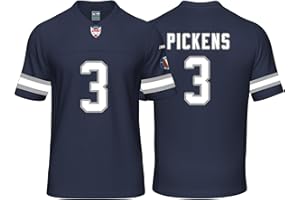 IKIIO Custom Mens/Youth Football Stitched T-Shirt for Sports Fan Blue No Brand/Logos