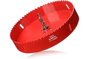 ITOOLFIRM Hole Saw 7” (178mm) for Wood, HSS Bi-Metal Hole Cutter with Pilot Drill Bit for Plywood, Plastic Board, Ceiling and Drywall