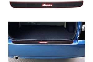 Mearo Car Rear Bumper Protector Guard, Universal Rubber Scratch-Resistant Trunk Door Sill Protector, Car Exterior Accessories