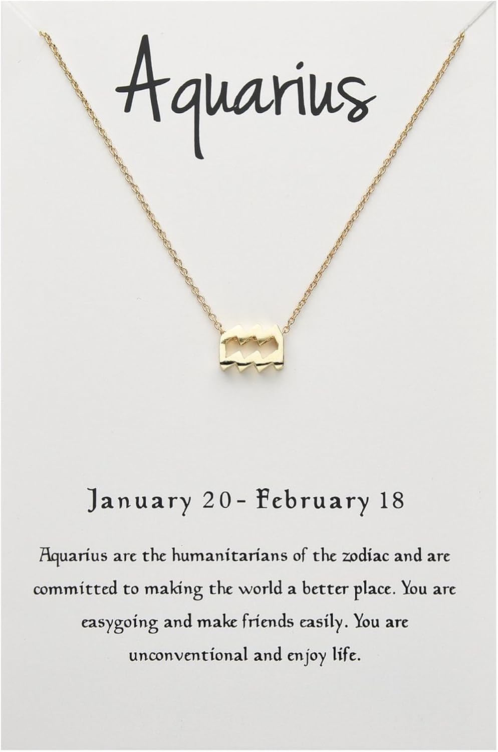 Amazon.com: Wishoney Aquarius Necklace 