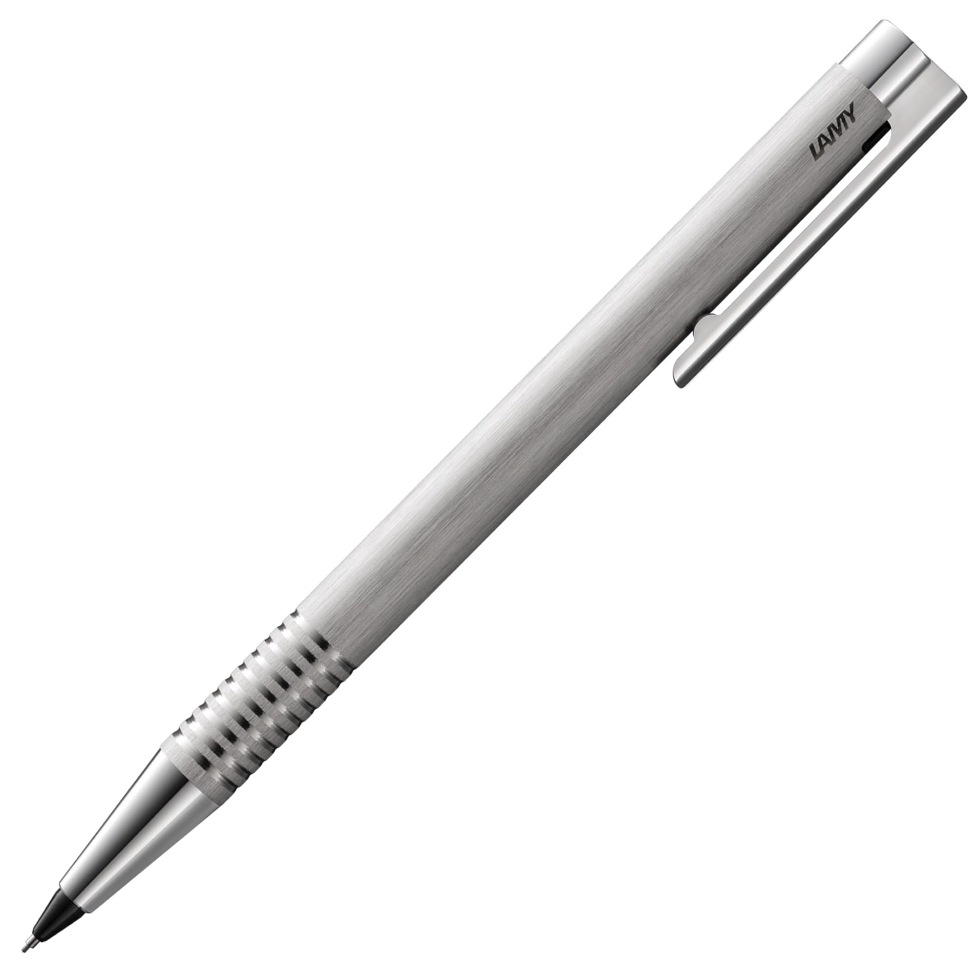LAMY logo brushed - timeless Mechanical Pencil with high functionality & case made of robust stainless steel - including LAMY M 40 fine-line refill 0.7 mm