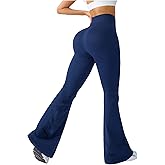 SHENHE Women's Solid Color High Waist Flare Seamless Elastic Leggings Yoga Pants