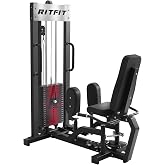 RitFit Hip Abductor and Adductor Machine, 209 LB Weight Capacity | For Home Gym, Forward Support Handles, 360 Degree Knee Pads, 8-Position Adjustment, Compact 60.2 x 30.3 Inch
