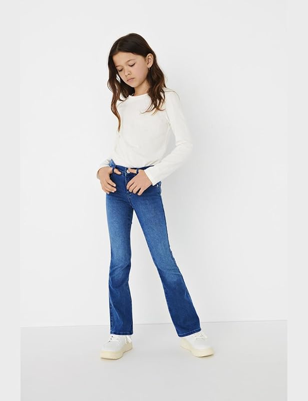 Konroyal Life Reg Flared Pim504 Noos, Jeans Bambine e Ragazze, Medium Blue Denim, 128