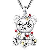 Hagkew Triple Moon Goddess/Virgin Mary Necklace 925 Sterling Silver Greek Goddess Hekate Pendant Necklaces Protection Amulet Moon Sun Pentagram Jewelry for Women