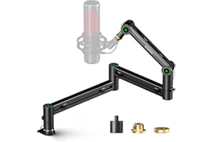 Microphone Arm,Aokeo AK-58i Desk Low Profile Mic Boom Arm Stand,Suitable For Blue Yeti,Snowball iCE,HyperX QuadCast,SoloCast,Elgato Wave,Etc