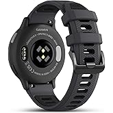 GEAK 20mm Quick Release Compatible with Garmin Vivoactive 6/5/3 Watch Band/Venu/Venu SQ, 20mm Adjustable Silicone Sports Strap Replacement Band for Forerunner 245/245 Music/645/645 Music Men Women