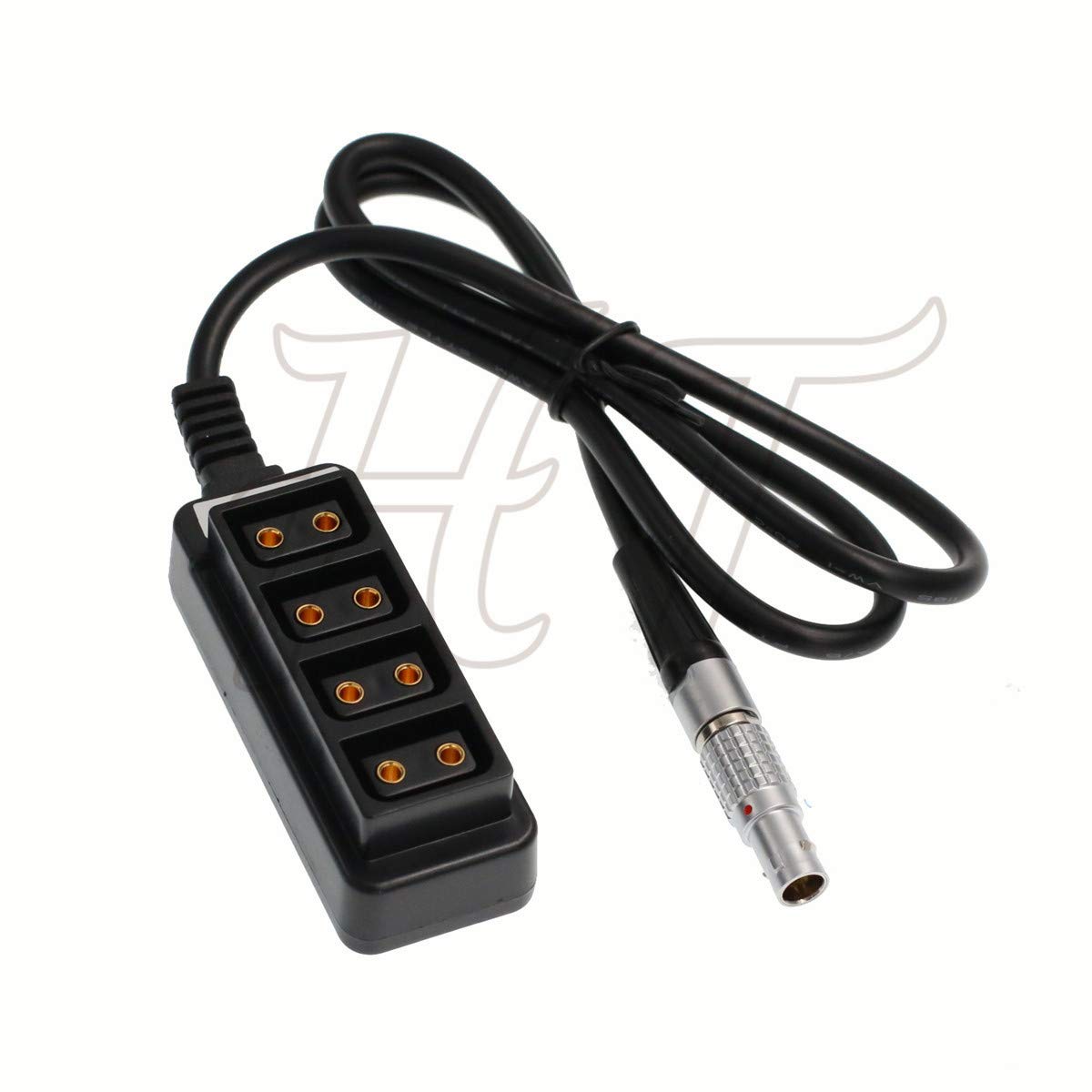 HangTon FGG 0B 2 Pin D-tap 4 Port Outlet Power Splitter Adapter 24in for ARRI Alexa RED DSMC2 Camera and Battery Pack (60cm, Straight 2 pin)