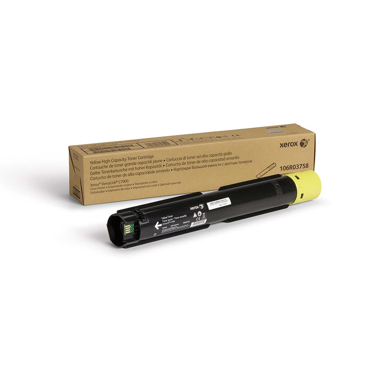 Xerox Genuine VersaLink C7000 Yellow High Capacity Toner Cartridge (10,100 Pages) - 106R03758
