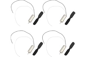 Micro Traders 4 Sets 6x14mm Coreless Motor and 32mm Propeller 3.7V 48000RPM for RC Aircraft Helicopter Toy