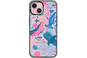 CASETiFY Compact iPhone 15 Case [4 ft. 2X Military Grade Drop Protection/Slim/Lightweight] - Under The Sea - Clear Black