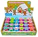 TINYMILLS 24 Pcs Gingerbread Christmas Stampers for Kids