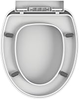 ZENO Oval Soft Close Toilet Seat Quick Release Metal Hinges Easy Clean White UF view 8