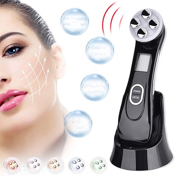 [UK STOCK]5 in 1 Ultrasonic LED Light Ultrasonic Beauty Device Anti